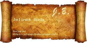 Jelinek Buda névjegykártya